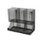Mind Reader Black Metal Mesh 6 Compartment Upright Breakroom Coffee Condiment and Cup Storage Organizer